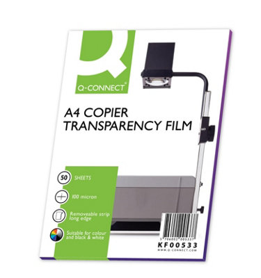 Q-Connect Laser Copier Ohp Film (50 Pack) from B&Q