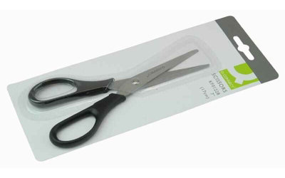 Q-Connect Ergonomic All-Purpose Scissors 170mm Stainless Steel Blades Black Handle CKF01228 - Image 6