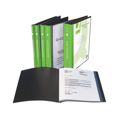 Q-Connect Presentation Display Book 100 Pocket A4 Black KF01271 - Image 4