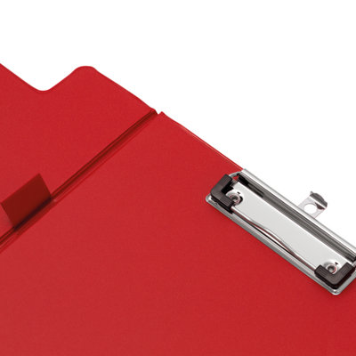 Q-Connect PVC Foldover Clipboard Foolscap Red KF01302 - Image 5