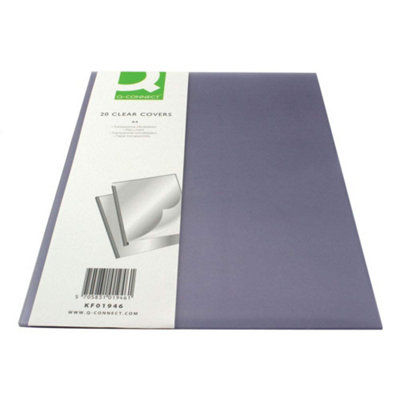 Q-Connect Clear A4 Clear Presentation Binding Covers (Pack of 20) KF01946 - Image 6