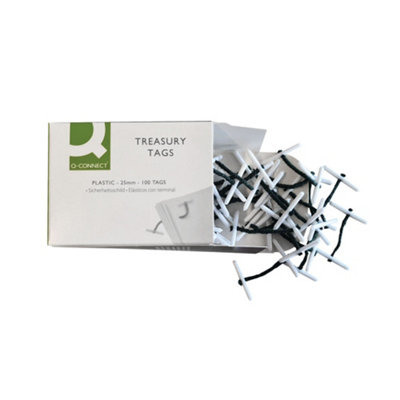 Q-Connect  Plastic Treasury Tag Green 25mm (Pack of 100) Ref  - Image 5