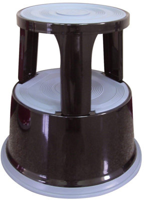 Q-Connect Black Metal Step Stool 5705831048454 - Image 5
