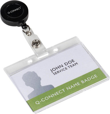 Q-Connect Retractable Badge Reel 60Cm (10 Pack) from B&Q