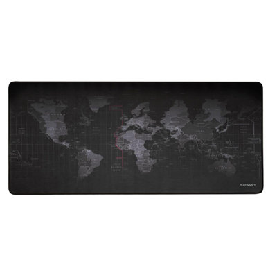 Q-Connect Gaming Mouse Mat Large World Map Print 900X400X2.5mm from B&Q