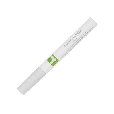 Q-Connect  Paint Marker Pen Medium White (10 Pack)  - Image 3