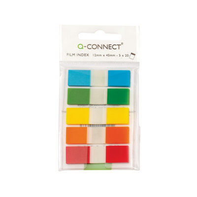 Q-Connect Pack of 100 1/2 Inch Page Markers - Assorted (KF14966) - Image 7
