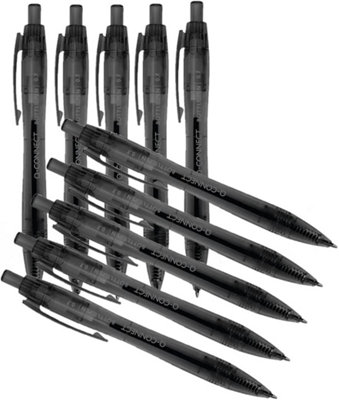 Q-Connect Ballpoint Pen 0.7mm Recycled Black (Pack Of 10) Kf15002 from B&Q