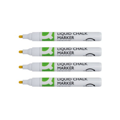 Q-Connect  Chalk Markers Medium Tip White (Pack Of 4)  - Image 4