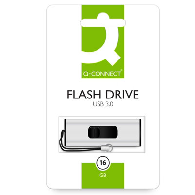 Q-Connect  Usb 3.0 Slider 16Gb Flash Drive Silver/Black  - Image 4