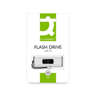 Q-Connect  Usb 3.0 Slider 32Gb Flash Drive Silver/Black  - Image 5