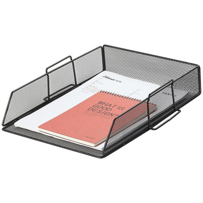 Q-Connect Stackable Letter Tray Black from B&Q