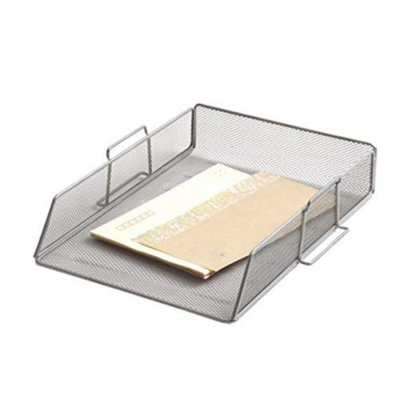 Q-Connect Stackable Letter Tray Silver from B&Q