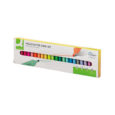 Q-Connect  Highlighter Pens Deskset Assorted (Pack of 23)  - Image 3