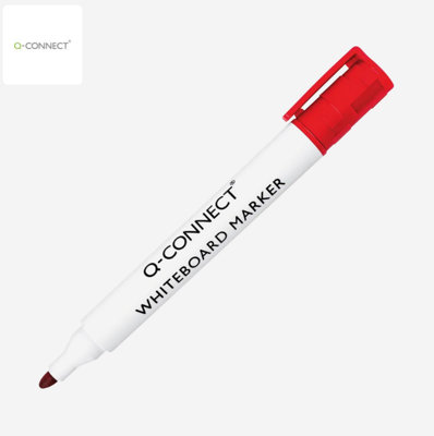 Q-CONNECT KF26037 Bullet Tip Red 10pc (S) Marker – Markers (Red, Bullet Tip, Red, White, White, Round, 2 mm) - Image 4