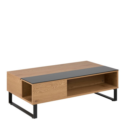 B&Q -  Azalea Lift Up Coffee Table In Black & Oak