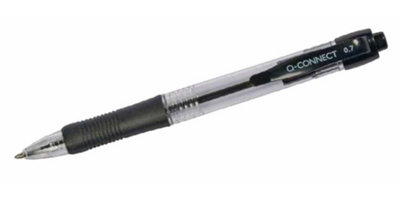 Q-Connect  Retractable Ballpoint Pen Medium Black Pk 10 -  - Image 10