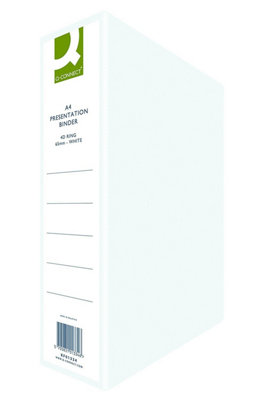 B&Q -  Kf01334Q Presentation 4D-Ring Binder 65 mm A4White Pack Of 6