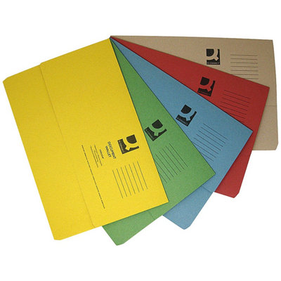 Q-Connect Document Wallets Foolscap Assorted Colours - Box of 50 (KF01490) - Image 5