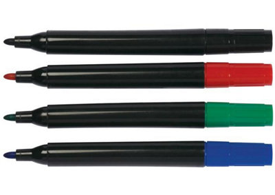 Q-Connect Flipchart Marker Pen Bullet Tip Assorted (Pack of 4) - KF01551 - Image 5