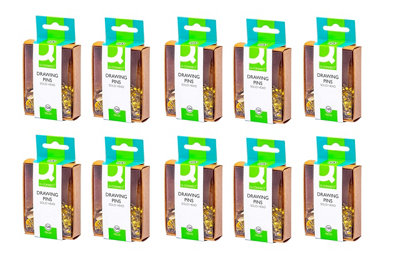 Q-Connect Drawing Pin Solid Head 10X120 (Pack Of 1200) from B&Q