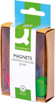 Q-Connect Round Magnet 20mm Assorted (60 Pack) from B&Q