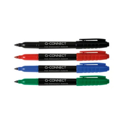 Q-Connect Permanent Marker Bullet Tip Fine Assorted Pack of 10 KF02305 - Image 5