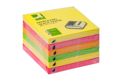 Q-Connect Fanfold Notes Assorted (Pack Of 6) 48201030 from B&Q