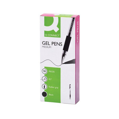 Q-Connect  Gel Rollerball Pen Medium Black (Pack Of 10) Ref  - Image 6