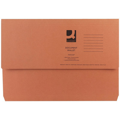 50 x Orange Document Wallets 285gsm Initiative Brand REF PW9317 - Image 3