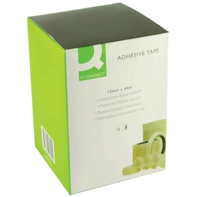 Q-Connect Adhesive Tape 12mm x 66m 12 Pack KF27015 KF27015 - Image 5