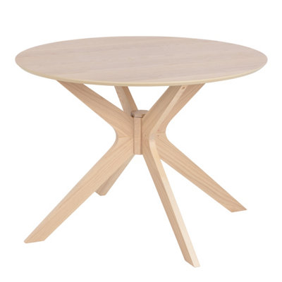 B&Q -  Iduncan Round Dining Table In White Oak