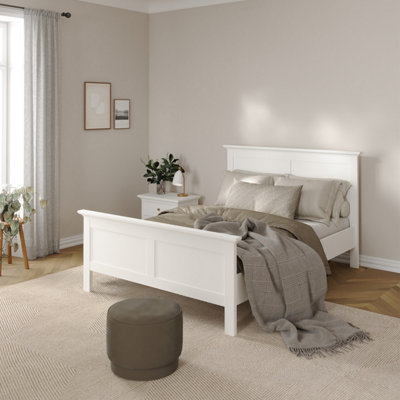 Furniture To Go Paris Double Bed (140 X 200) In White - White - Image 5