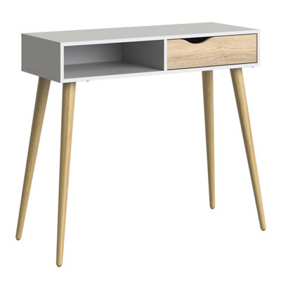 Furniture To Go Oslo Console Table 1 Drawer 1 Shelf In White And Oak from B&Q