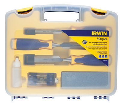 Irwin Marples 3 Piece Wood Chisel Set 10507931 Blue/Yellow