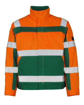Mascot Safe Compete Cameta Work JacketHi-Vis Orange (Hi-Vis Orange/green)  (Small) from B&Q