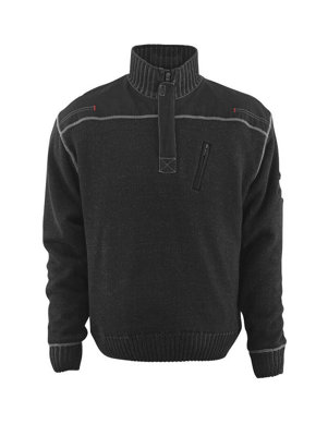 B&Q -  Frontline Naxos Knitted Jumper (Black)  (Medium)