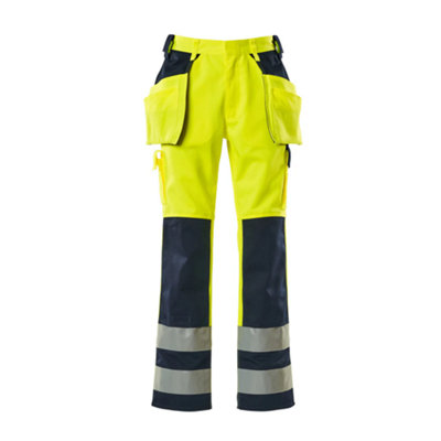Mascot Safe Compete Almas Craftsmen's Trousers (Hi-Vis Yellow/navy Blue)  (30.5) (Leg LengthRegular) from B&Q
