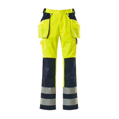 Mascot Safe Compete Almas Craftsmen's Trousers (Hi-Vis Yellow/navy Blue)  (42.5) (Leg LengthRegular) from B&Q
