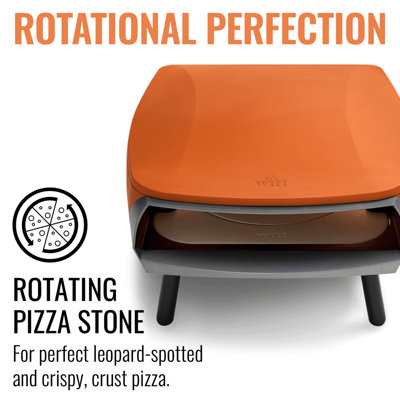 Witt Outdoor Pizza Oven Rotante Orange from B&Q