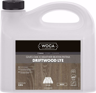 WOCA DK Woca Driftwood Lye 2.5LWhite from B&Q