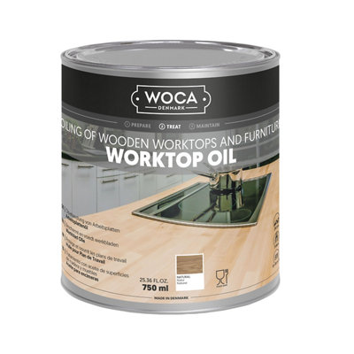 Woca Dk Natural Satin Worktop Oil750Ml from B&Q