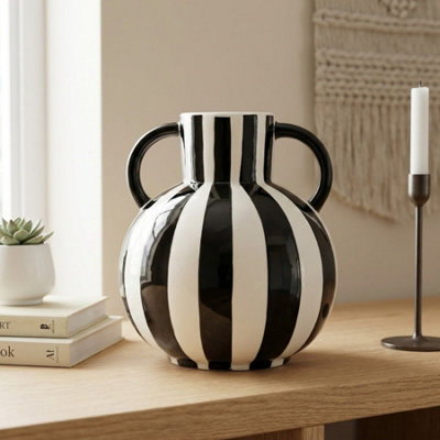 Garden Greatness Abstract Striped Statement Vase from B&Q