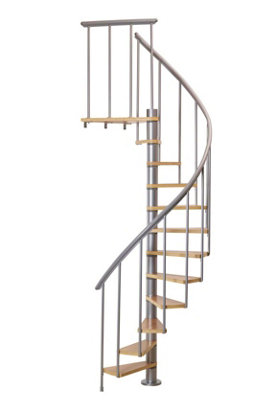 Spiral Staircase Dolle Calgary Grey 140Cm from B&Q