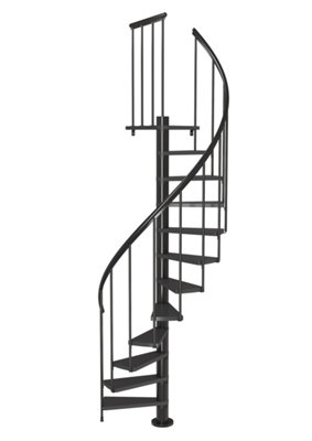 Spiral Staircase Dolle Calgary Anthracite 140Cm from B&Q