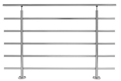 Pure White Balustrade Kit 1.5M Floor Mounted