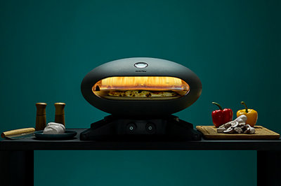 Morsø Danish Morso Forno Spin Rotary Outdoor Stone Baked Gas Pizza Oven Plus Package from B&Q