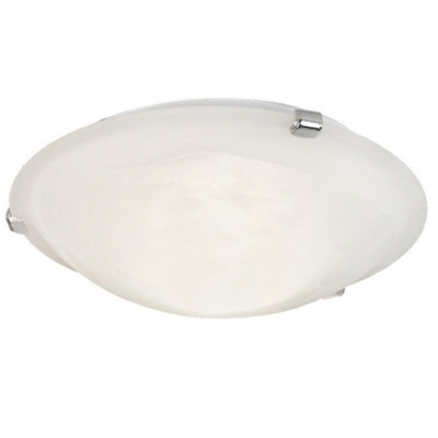 B&Q -  Petri Indoor Ceiling Light White Glass E27 DiffusedMains PoweredIp20