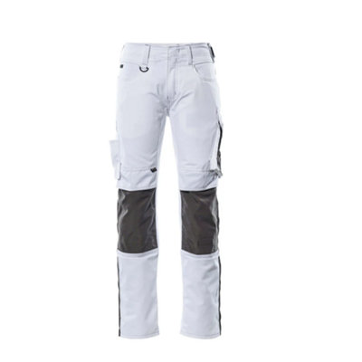 Mascot Unique Mannheim TrousersWhite/dark Anthracite   (30.5) (Leg LengthShort) from B&Q