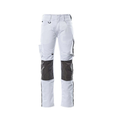 Mascot Unique Mannheim TrousersWhite/dark Anthracite   (32.5) (Leg LengthShort) from B&Q